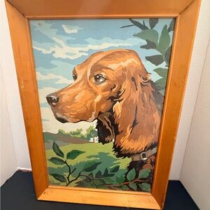 Framed Irish Setter Wall Art - Home Accent vintage paint by number